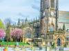 A photograph of Manchester Cathedral, England