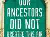 The cover to Our Ancestors Did Not Breathe This Air by Afeefah Khazi-Syed, Aleena Shabbir, Ayse Guvenilir, Maisha M. Prome, Mariam Dogar, & Marwa Abdulhai 