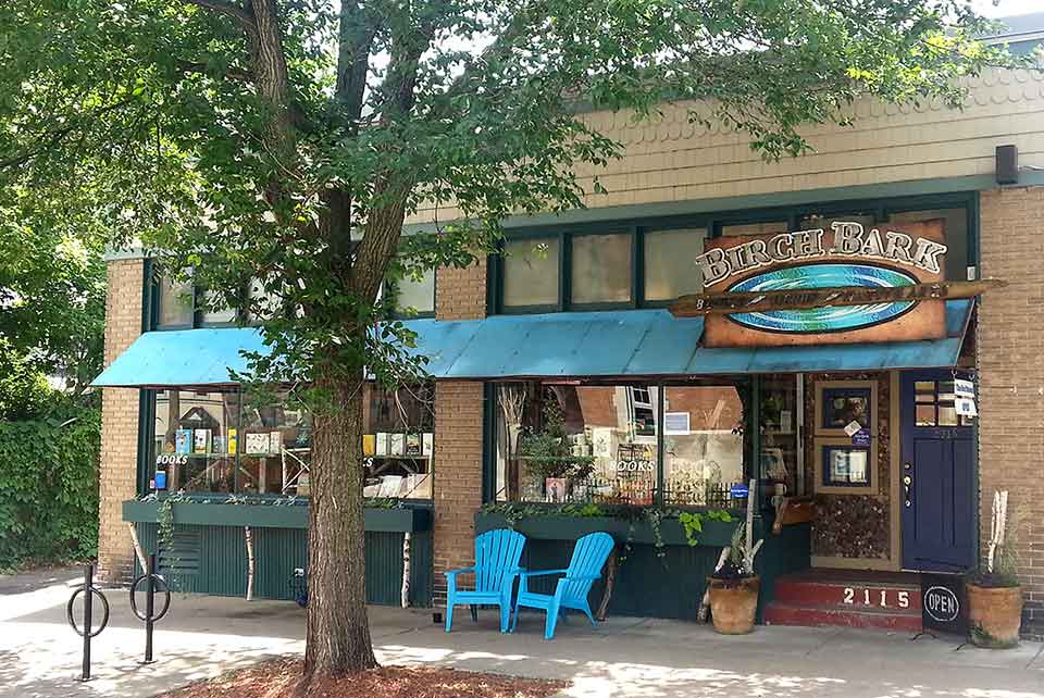 A photograph of the exterior of Birchbark Books