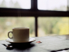 Cup of tea by a window