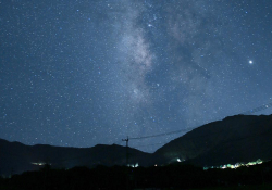 A photograph of a star-filled night sky