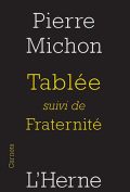 The cover to Tablée, suivi de Fraternité by Pierre Michon 