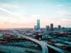 An aerial photograph of downtown Oklahoma City